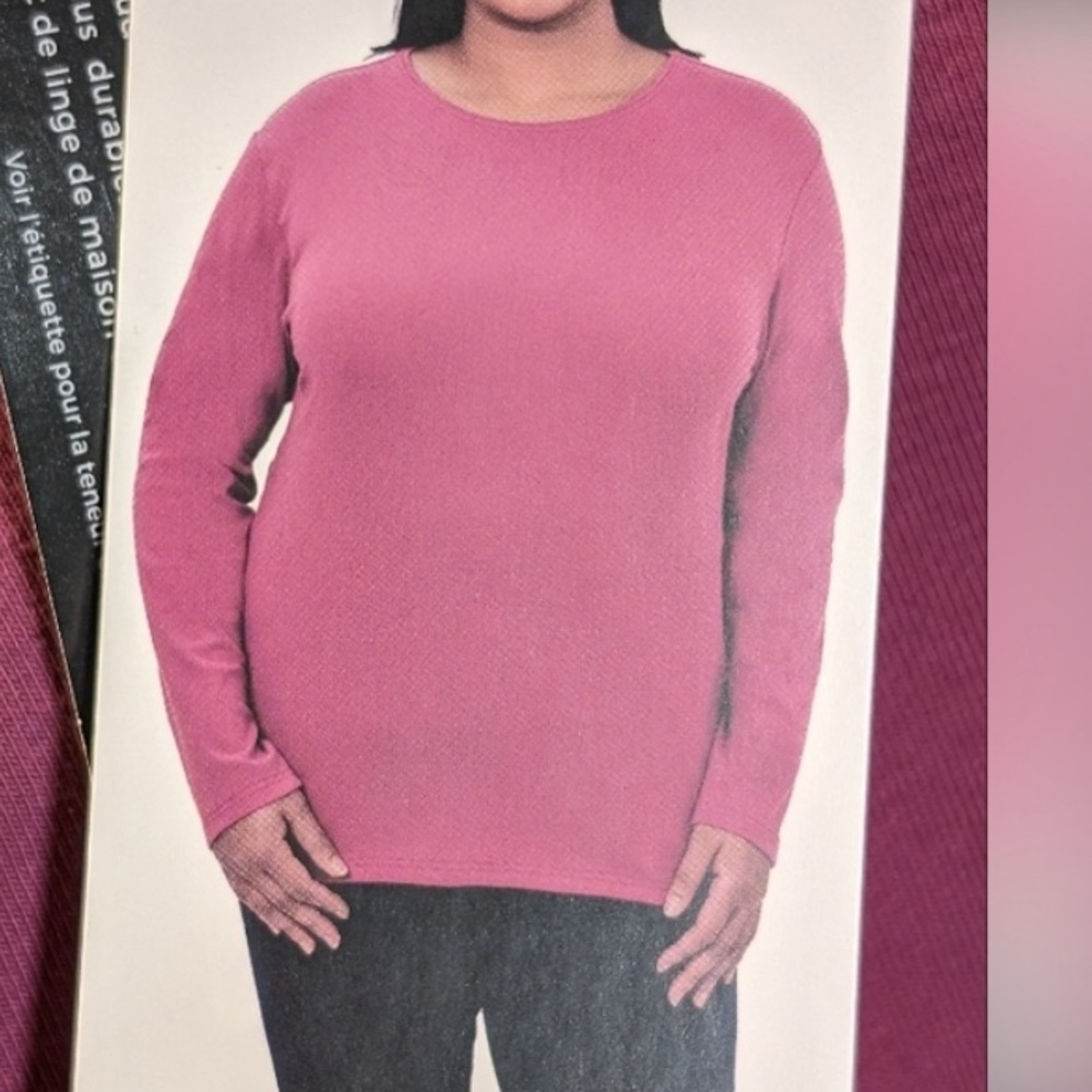 Ellen tracy Longsleeve tee - burgundy